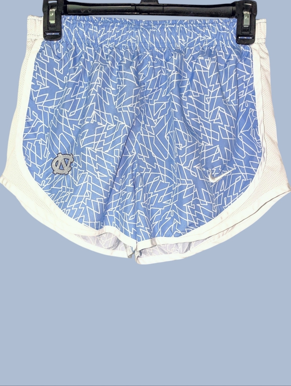 UNC Tar Heels Blue and White Printed Women's Shorts
